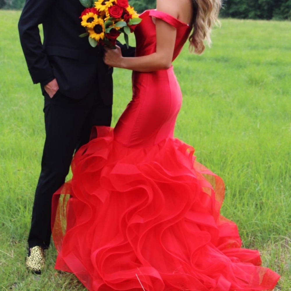 JASZ red prom dress